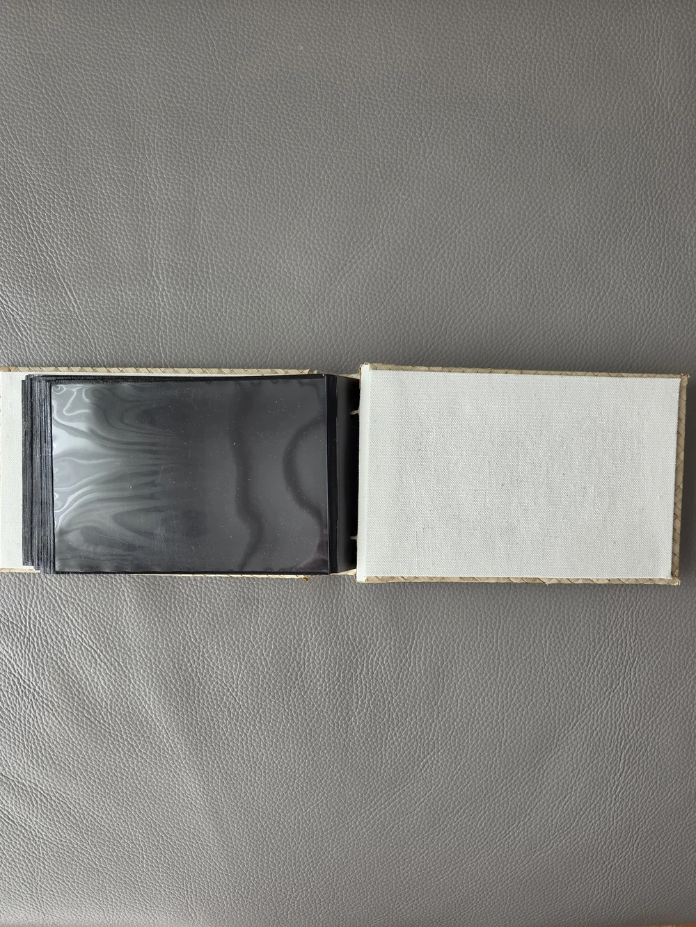Pottery Barn Woven Straw Mini Photo Album